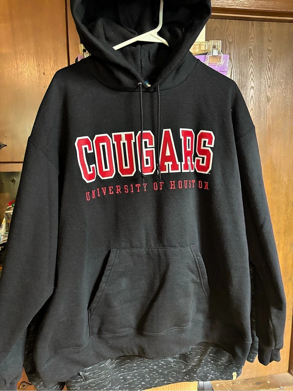 Champion University of Houston Cougars Eco Fleece Hoodie Black & Red XL